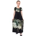 Awesome Tiger With Flowers Kids  Short Sleeve Maxi Dress View1
