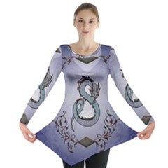 Wonderful Decorative Chinese Dragon Long Sleeve Tunic  by FantasyWorld7