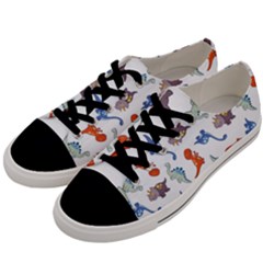 Pattern Dinosaurs Men s Low Top Canvas Sneakers