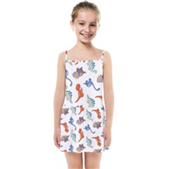 Pattern Dinosaurs Kids  Summer Sun Dress