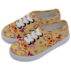 Pattern Bird Flower Kids  Classic Low Top Sneakers by HermanTelo