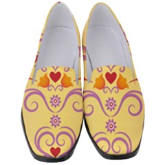 Pattern Bird Flower Women s Classic Loafer Heels by HermanTelo