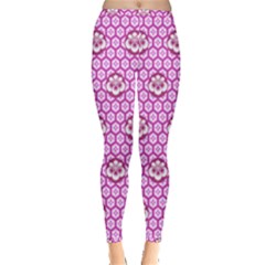 Paulownia Flowers Japanese Style Inside Out Leggings