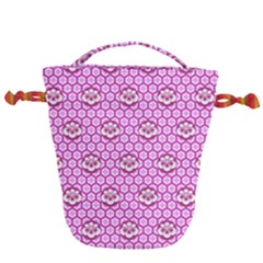 Paulownia Flowers Japanese Style Drawstring Bucket Bag