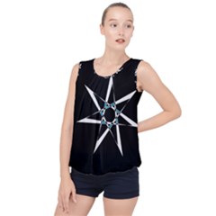 Star Sky Design Decor Bubble Hem Chiffon Tank Top by HermanTelo