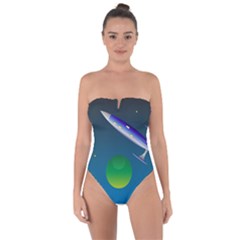 Rocket Spaceship Space Tie Back One Piece Swimsuit by HermanTelo