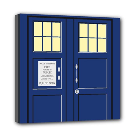 Tardis Doctor Who Time Travel Mini Canvas 8  X 8  (stretched) by HermanTelo