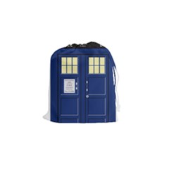 Tardis Doctor Who Time Travel Drawstring Pouch (small) by HermanTelo