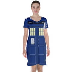 Tardis Doctor Who Time Travel Short Sleeve Nightdress by HermanTelo