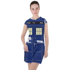 Tardis Doctor Who Time Travel Drawstring Hooded Dress