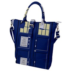 Tardis Doctor Who Time Travel Buckle Top Tote Bag