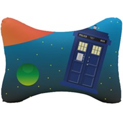 Tardis Doctor Time Travel Seat Head Rest Cushion by HermanTelo
