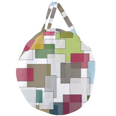 Wallpaper Texture Plaid Giant Round Zipper Tote