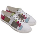 Wallpaper Texture Plaid Women s Low Top Canvas Sneakers View3