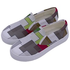 Wallpaper Texture Plaid Kids  Canvas Slip Ons