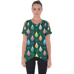 Tulips Seamless Pattern Background Cut Out Side Drop Tee