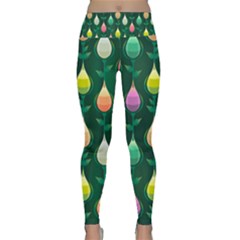 Tulips Seamless Pattern Background Lightweight Velour Classic Yoga Leggings by HermanTelo