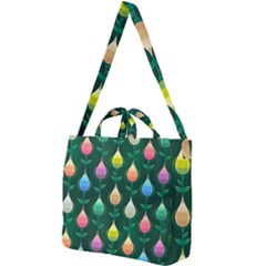 Tulips Seamless Pattern Background Square Shoulder Tote Bag