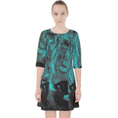 Angry Male Lion Predator Carnivore Pocket Dress by Sudhe