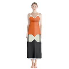 Juul Mango Pod Button Up Chiffon Maxi Dress by TheAmericanDream