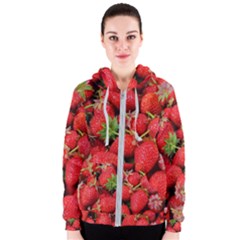 Strawberries Women s Zipper Hoodie by TheAmericanDream