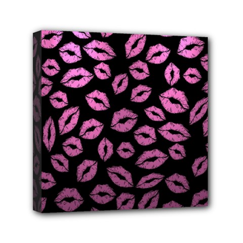 Pink Kisses Mini Canvas 6  X 6  (stretched) by TheAmericanDream