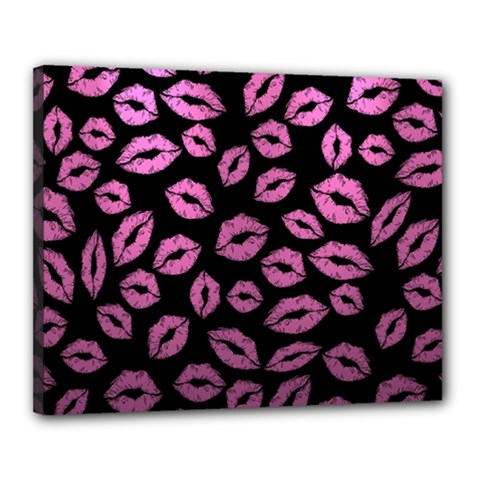 Pink Kisses Canvas 20  X 16  (stretched) by TheAmericanDream