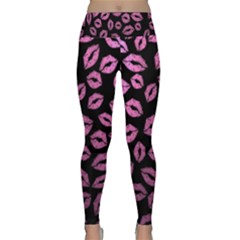 Pink Kisses Lightweight Velour Classic Yoga Leggings