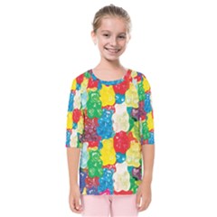 Gummy Bear Kids  Quarter Sleeve Raglan Tee