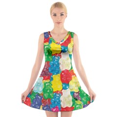 Gummy Bear V-neck Sleeveless Dress by TheAmericanDream