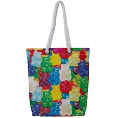 Gummy Bear Full Print Rope Handle Tote (small)