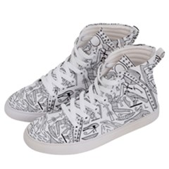 Egyptian Hieroglyphics History Seb Men s Hi-top Skate Sneakers by Pakrebo