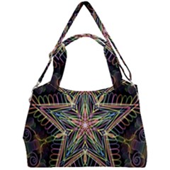 Star Mandala Pattern Design Doodle Double Compartment Shoulder Bag