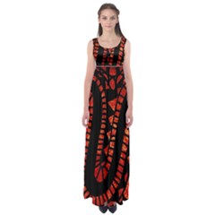 Background Abstract Red Black Empire Waist Maxi Dress by Pakrebo