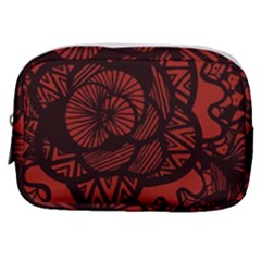 Background Abstract Red Black Make Up Pouch (small) by Pakrebo