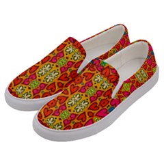 Abstract Background Pattern Doodle Men s Canvas Slip Ons by Pakrebo