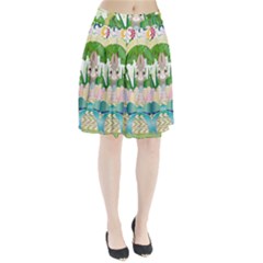 Graphic Easter Easter Basket Spring Pleated Skirt by Pakrebo