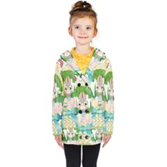 Graphic Easter Easter Basket Spring Kids  Double Breasted Button Coat by Pakrebo