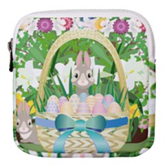 Graphic Easter Easter Basket Spring Mini Square Pouch