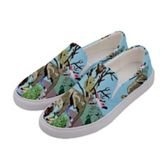 Zoo Animals Peacock Lion Hippo Women s Canvas Slip Ons by Pakrebo