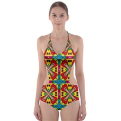 Seamless Pattern Tile Tileable Cut-out One Piece Swimsuit by Pakrebo