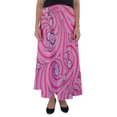 Pattern Doodle Design Drawing Flared Maxi Skirt