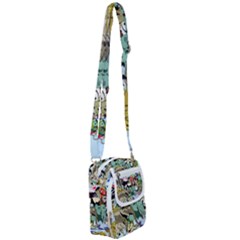 Zoo Animals Peacock Lion Hippo Shoulder Strap Belt Bag by Pakrebo