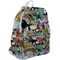 Zoo Animals Peacock Lion Hippo Top Flap Backpack View2