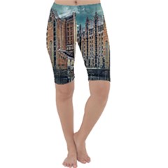 Architecture City Building Travel Cropped Leggings  by Pakrebo