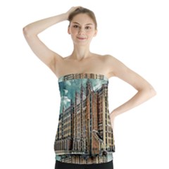 Architecture City Building Travel Strapless Top by Pakrebo