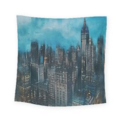 Cityscape Buildings Skyscraper Square Tapestry (small) by Pakrebo