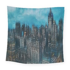 Cityscape Buildings Skyscraper Square Tapestry (large) by Pakrebo