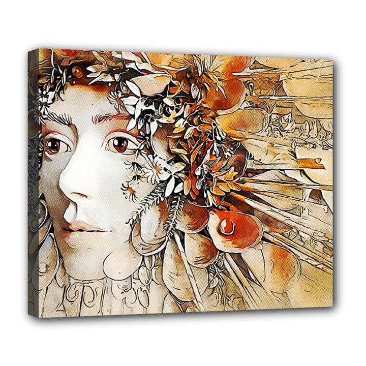 Collage Art The Statue Of Shell Deluxe Canvas 24  x 20  (Stretched)