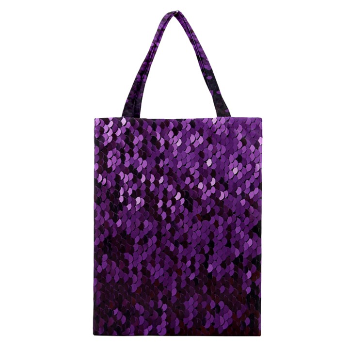Sequins  White Purple Classic Tote Bag
